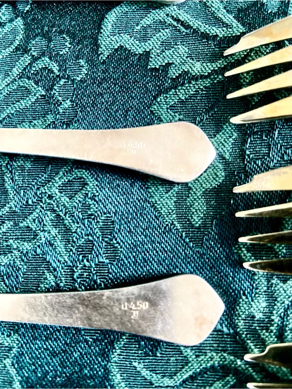 Set of 13 spoons&forks Melichior SilverPlate cupronickel Hallmark Soviet USSR